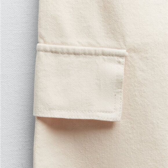 Zara Ecru Cargo Pants New - Picture 3 of 12